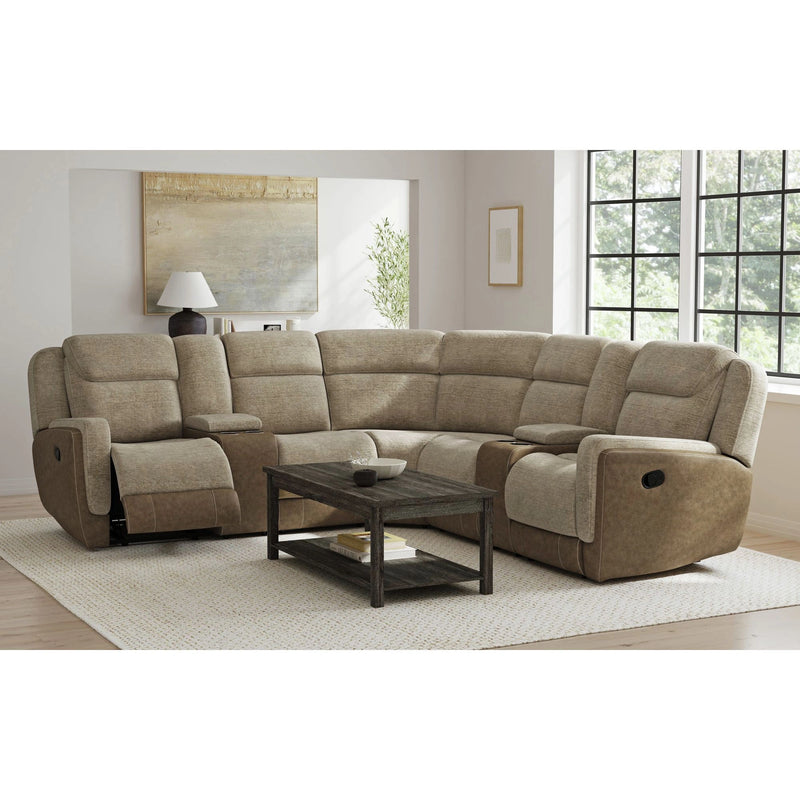 Hornet 3PC Sectional Set with Console and 2 Recliners