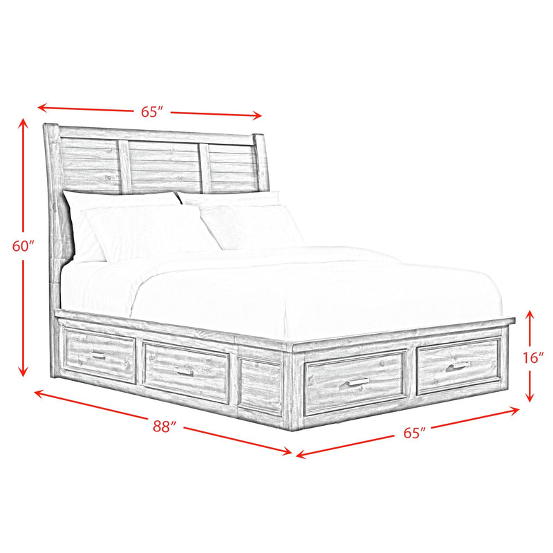 Sullivan Storage Bedroom Set with 2 Nightstands