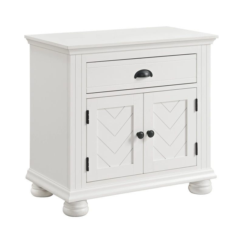 Kona Bedroom Set with 2 Nightstands in White