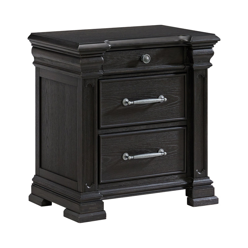 Kings Court 3-Drawer Nightstand (Sliding Top)