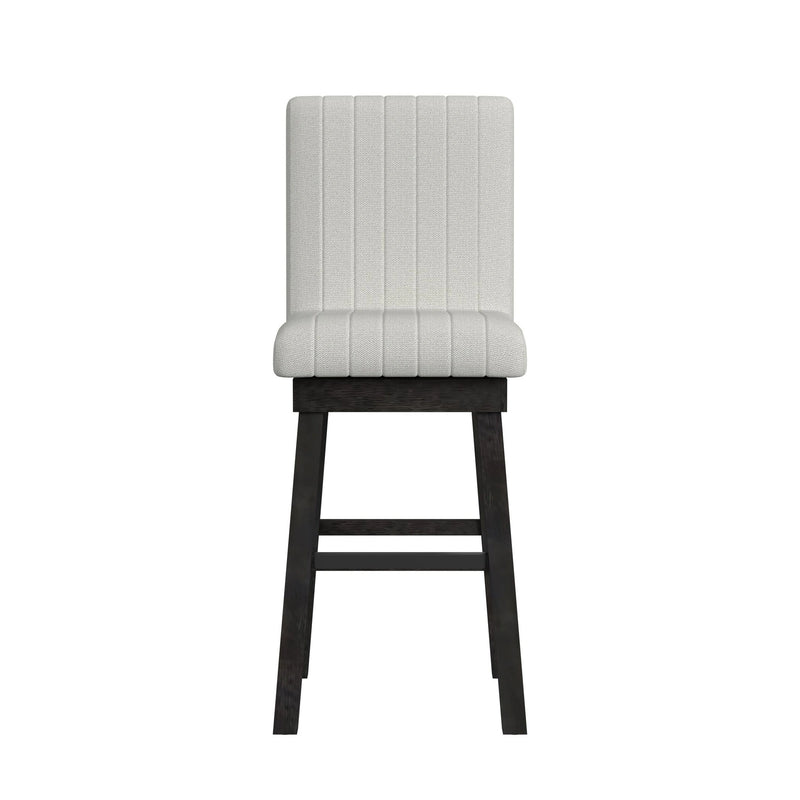 Jemma Swivel Bar Stool with Beige Linen in Dark Espresso (2 Per Carton)