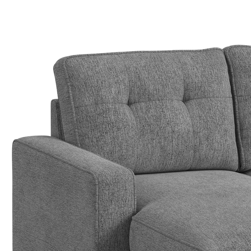 Homer 2PC Sectional Set in Clementine Grey
