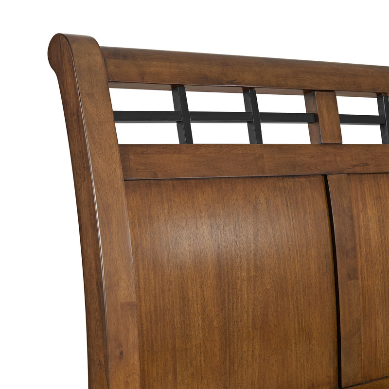Gage Sleigh Storage Bedroom Set in Chestnut