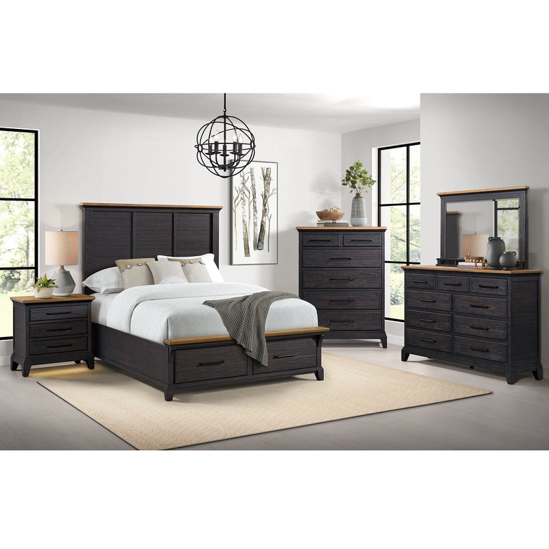 Montrose Storage Bed in Espresso & Brown