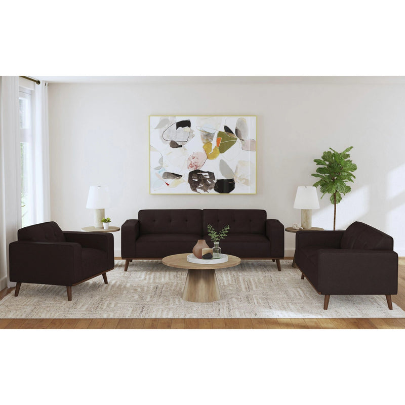 Destiny Living Room Set in Pebble Brown