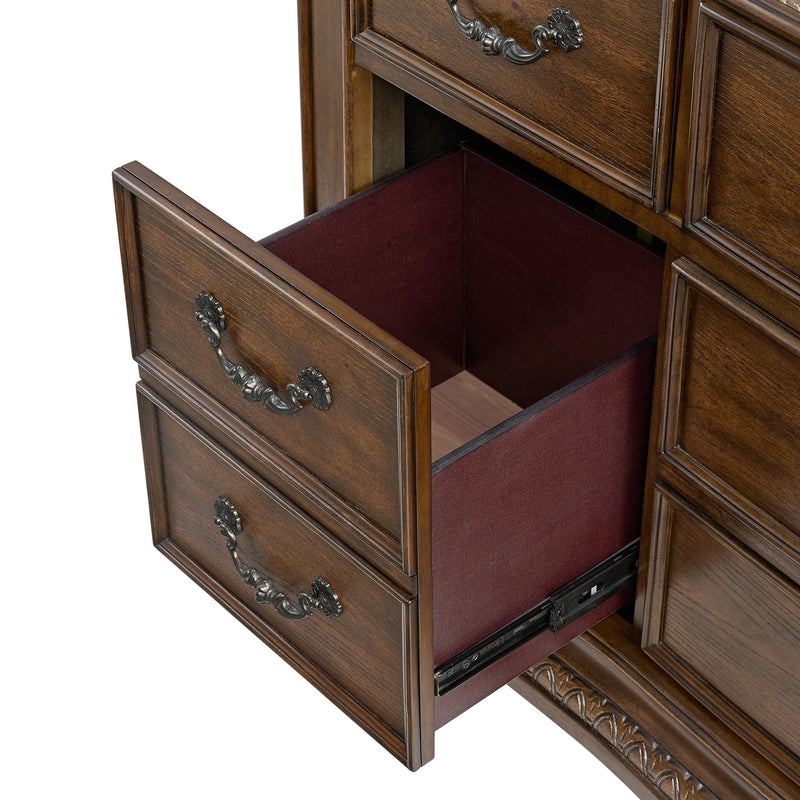Cadenza Dresser and Mirror Set in Brown