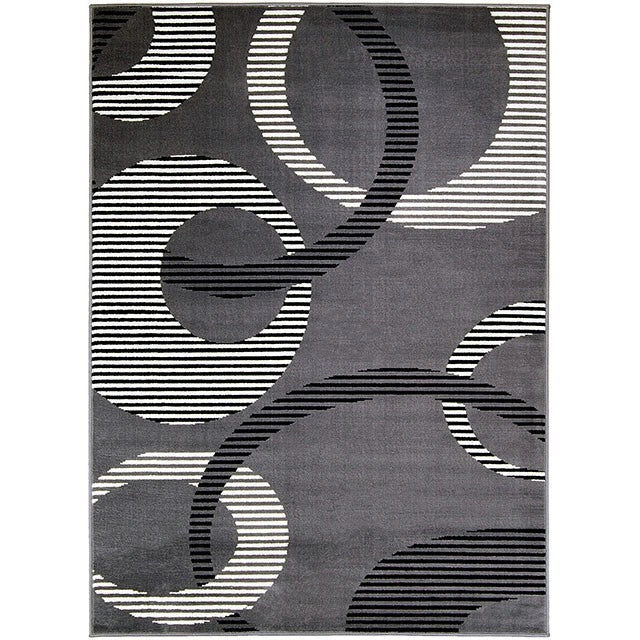 Blitar Brown Black, Brown Cream, & Gray 5' X 7' Area Rug