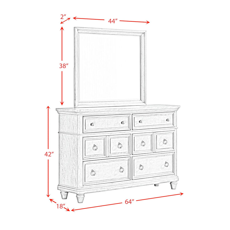 Whit-Ash Panel Bedroom Set in Light Grey