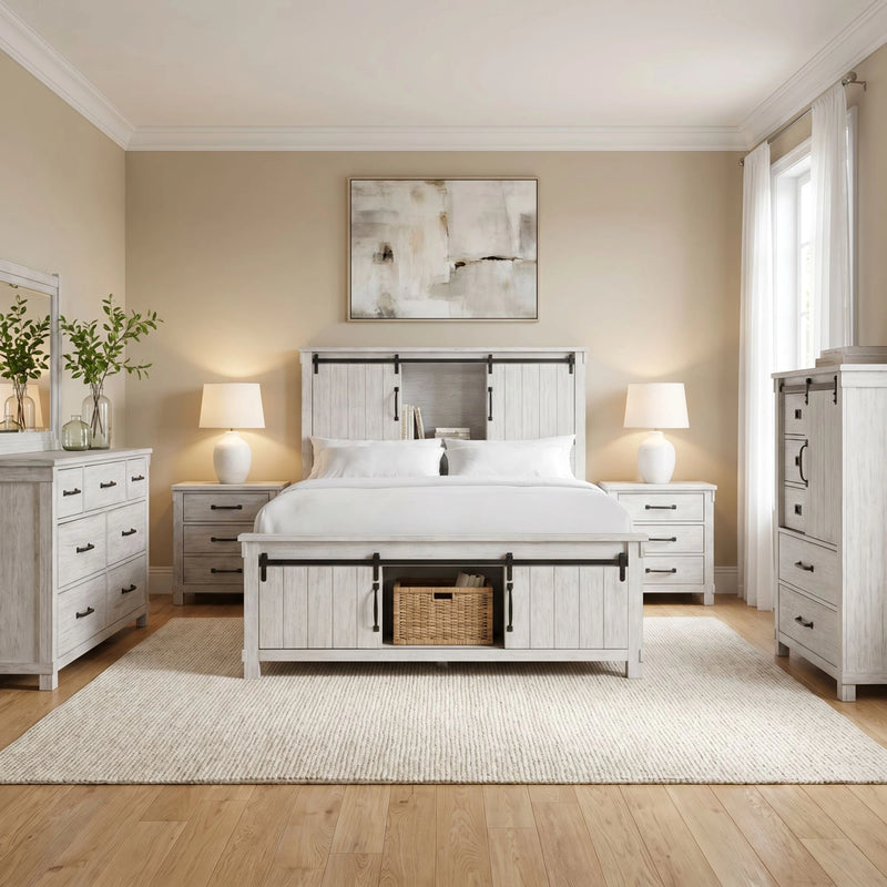 Scott Storage Bed White Finish