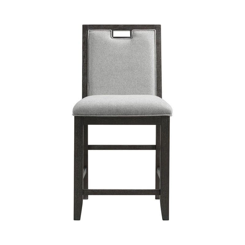 Elodie Counter Chair with Grey Fabric in Charcoal (2 Per Carton)