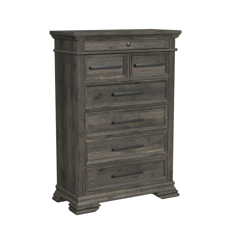 Park Ridge Sleigh Storage Bedroom Set in Charcoal