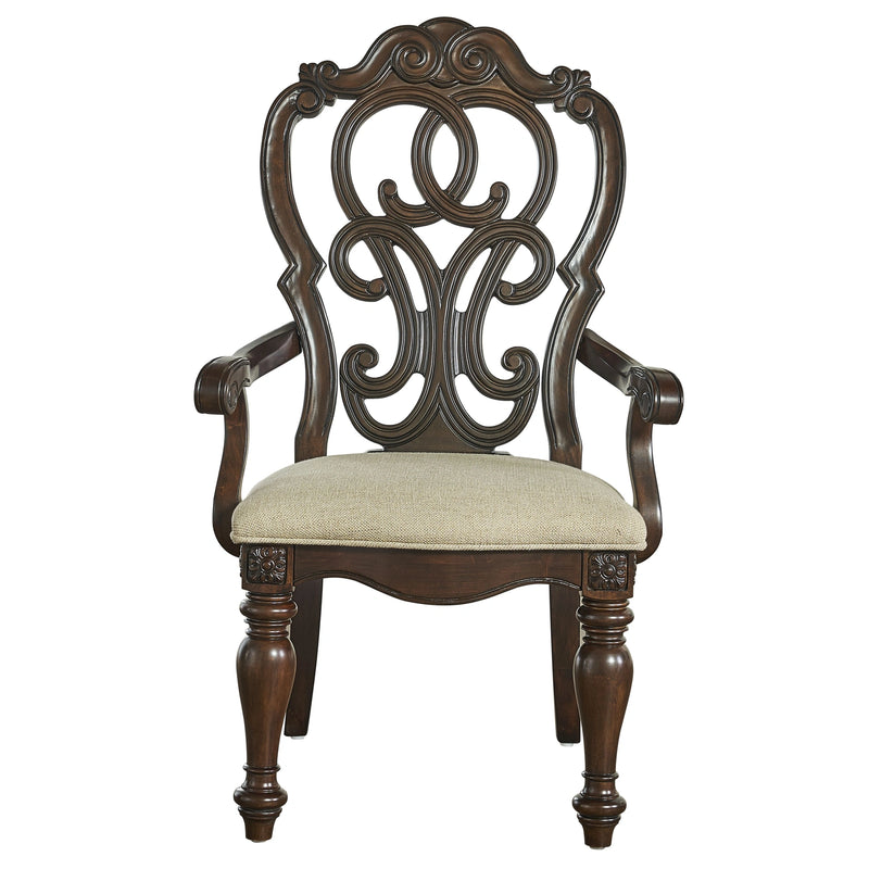 Steve Silver Royale Arm Chair in Brown Pecan (Set of 2)