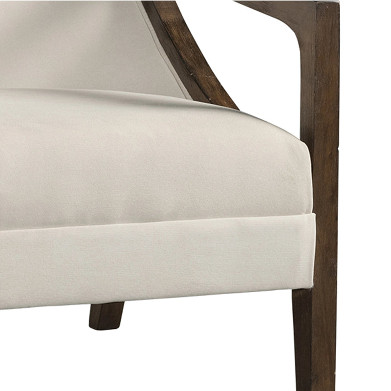 Hopkins Chair w/Brown Arm Columbia Charcoal