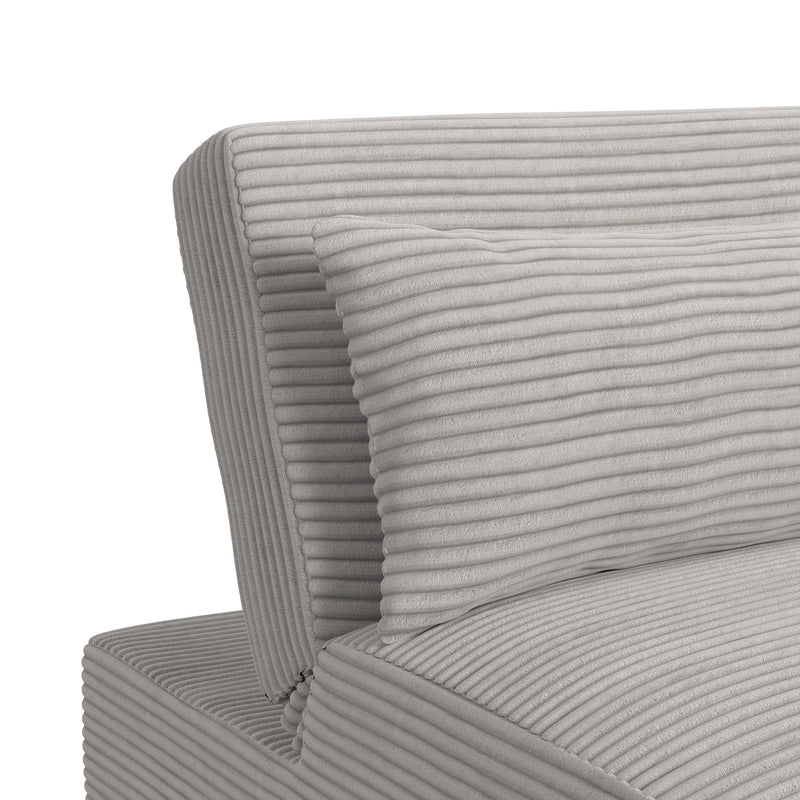 Pluto Chair with kidney pillow, Klik Klak and Pop up in Coronado Grey