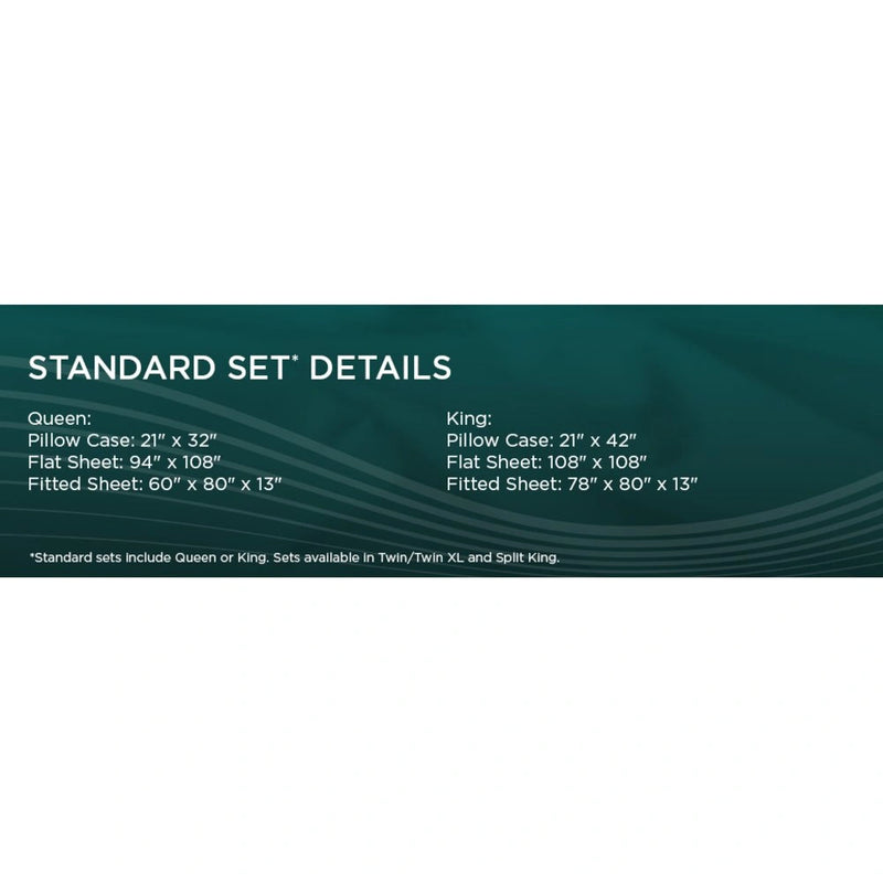 TEMPUR-Adapt Luxe Egyptian Cotton Sheets - Sleepy Blue