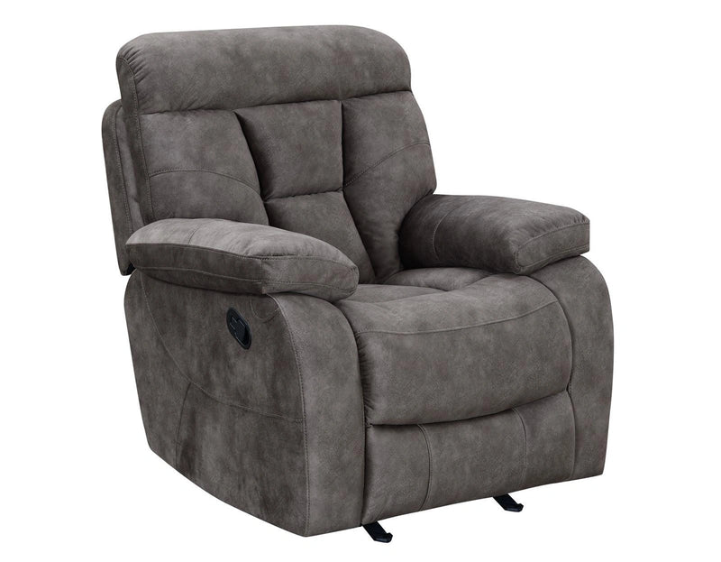Steve Silver Bogata Manual Glider Recliner in Majestic Mushroom