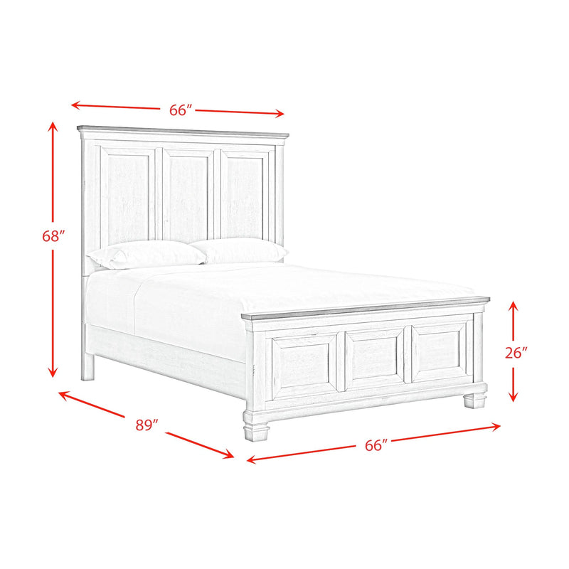 Farmington Bedroom Set in Medium Brown and Washed Stone