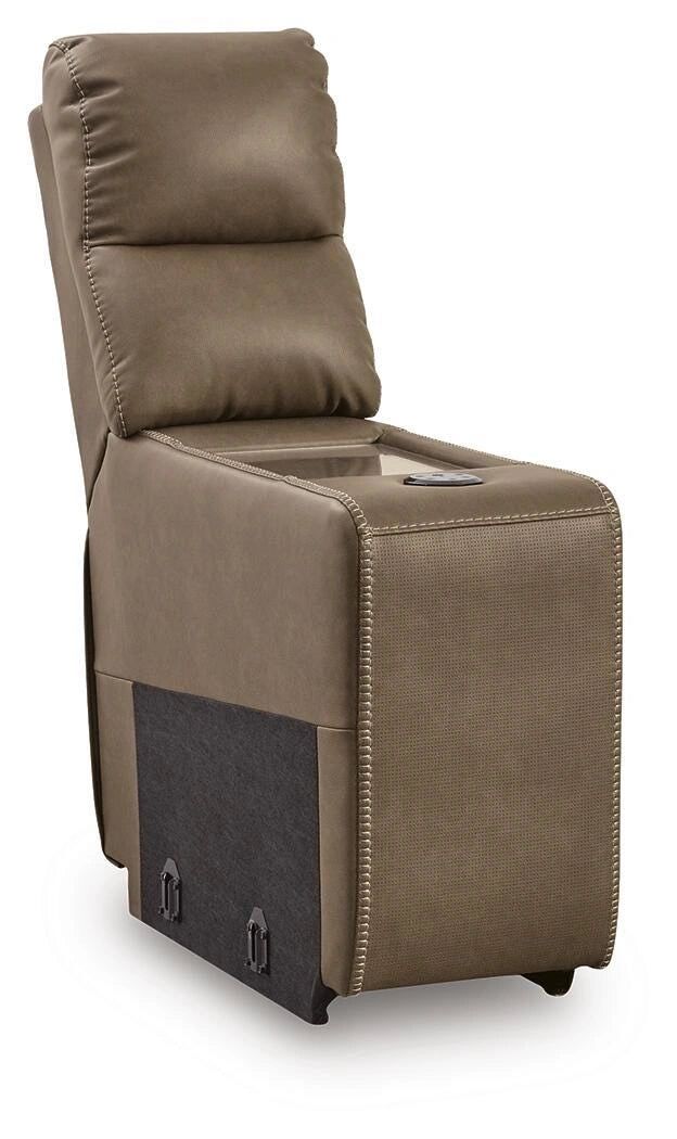 Max-Media Power Reclining Sectional with Audio Consoles