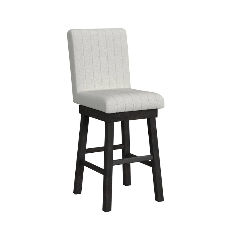 Jemma Swivel Bar Stool with Beige Linen in Dark Espresso (2 Per Carton)