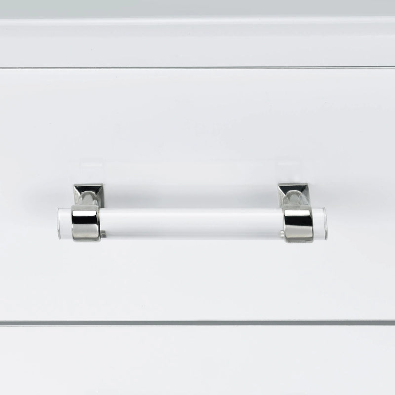 Irvine Mini Dressing Table with Stool, LED and USB in Glossy White