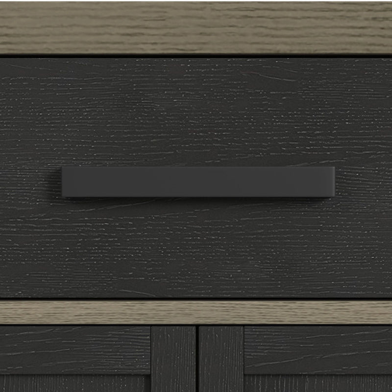 Jemma Buffet and Hutch with Light in Grey and Dark Espresso