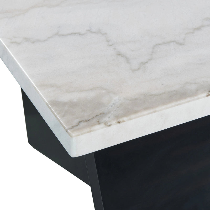 Beckley End Table Complete in Marble Top