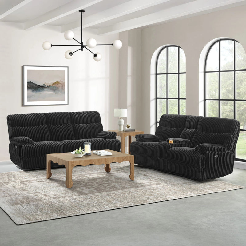 Admiral Living Room Set in Masis Black