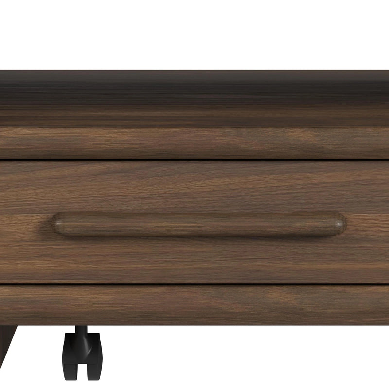 Brisbane 4-Drawer Coffee Table with Casters in Brown
