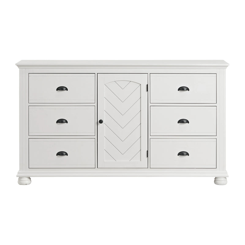 Kona 6-Drawer Dresser in White