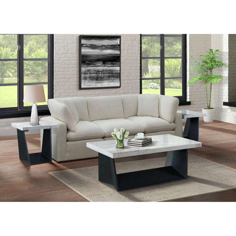 Beckley End Table Complete in Marble Top