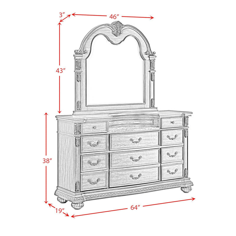Cadenza UPH Bedroom Set with Black PU in Brown