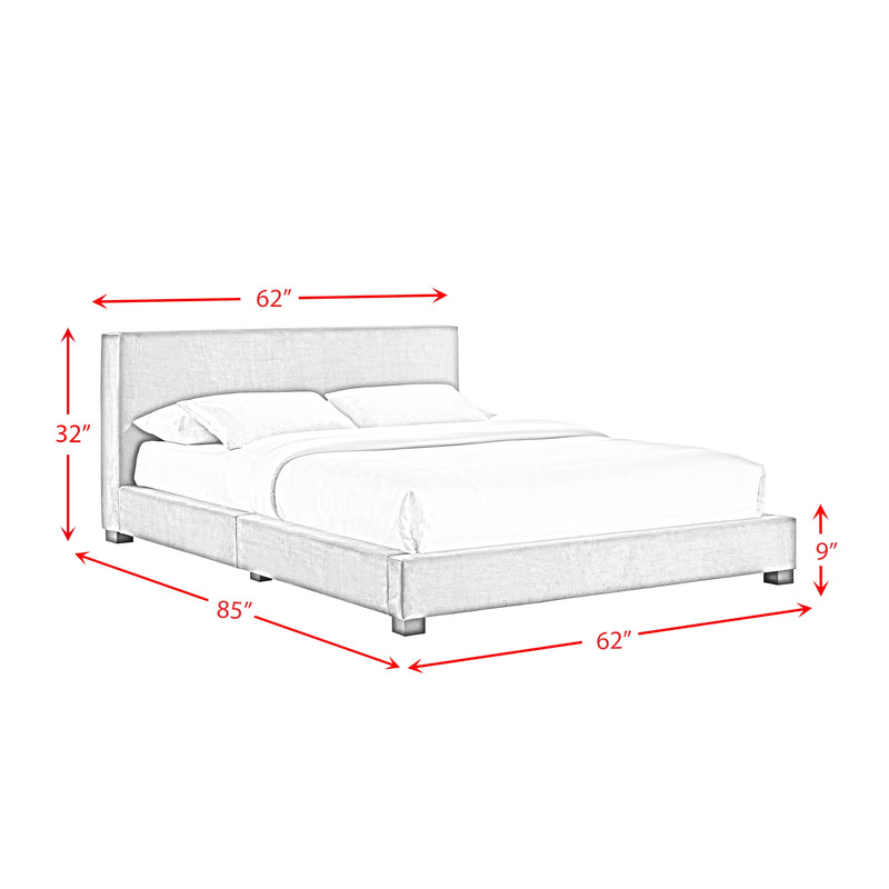 Brookhaven UPH Bed in Grey Velvet