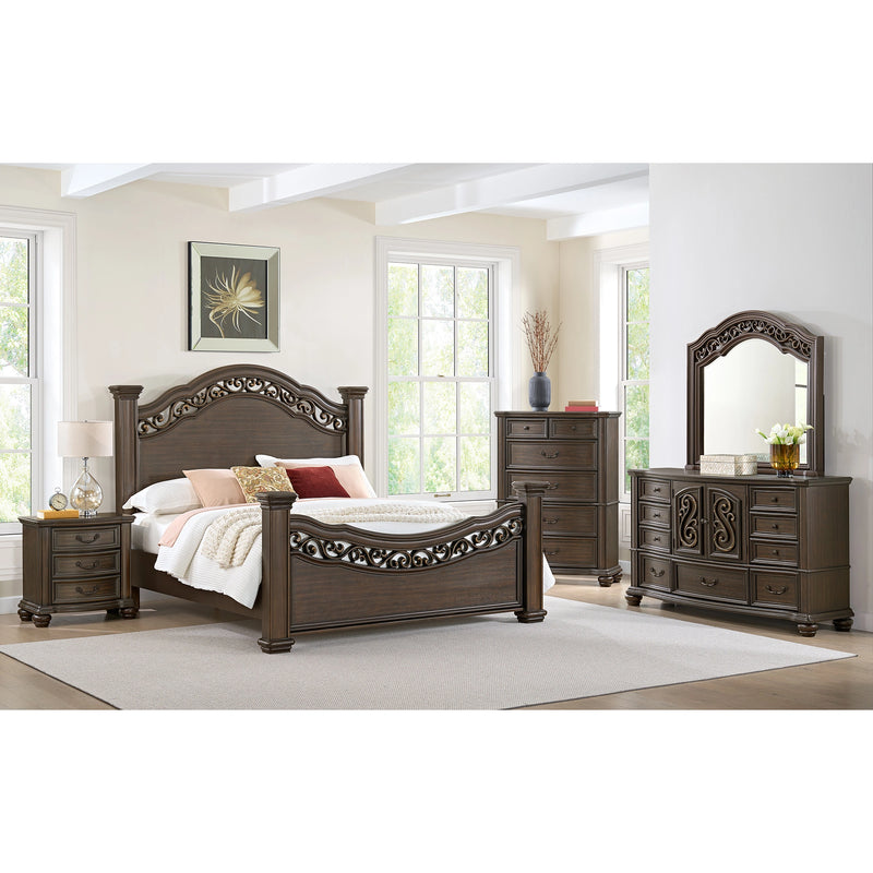 Brunswick Panel Bed in Mahogany