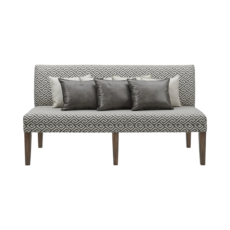 Gramercy Dining Three Seat Sofa w/Seven Pillows