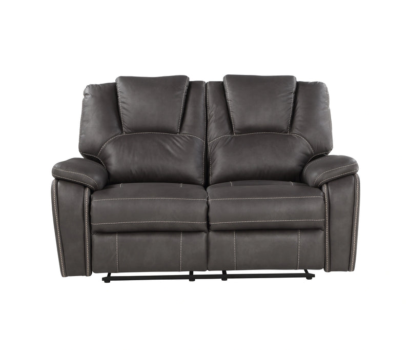 Steve Silver Katrine Manual Reclining Loveseat in Charcoal
