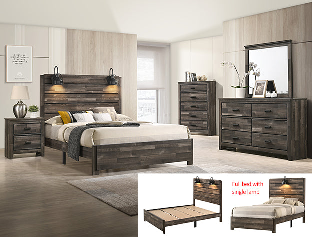 Crown Mark Furniture Carter Queen Platform Bed in Brown image