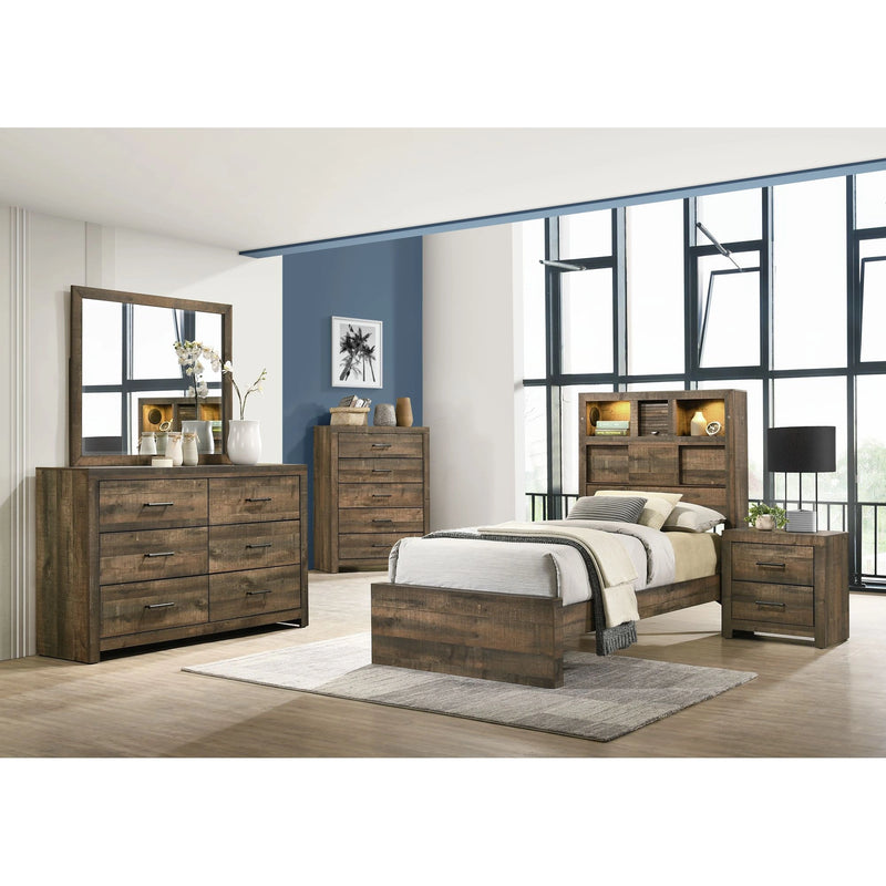 Bailey Bookcase Panel Bedroom Set with Bluetooth