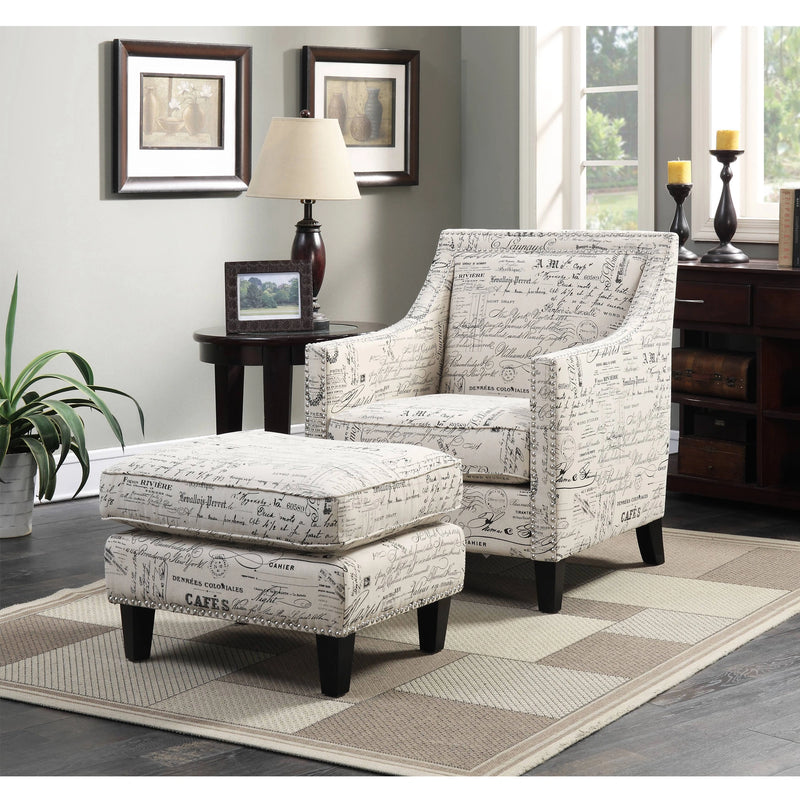 Erica 497 Ottoman W/Chrome Nail (ISTA 3)