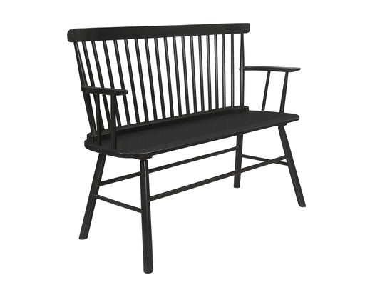Crown Mark Furniture Jerimiah Spindleback Bench in Black image