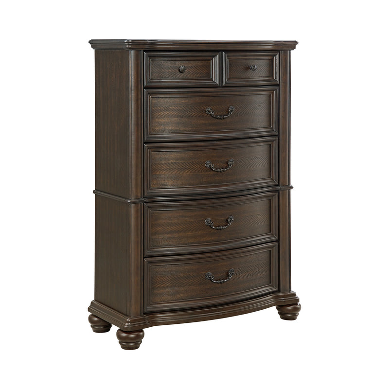Brunswick Bedroom Set with 2 Nightstands in Mahogany