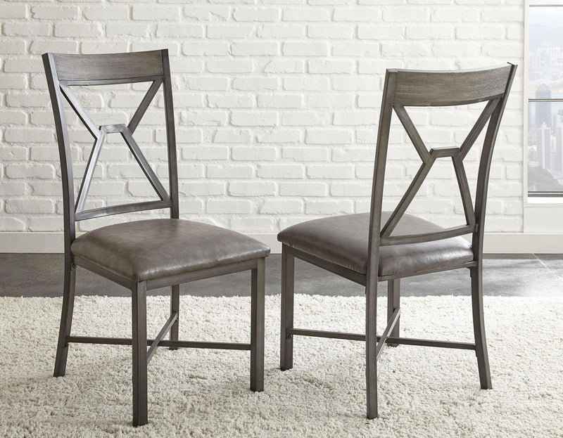 Steve Silver Alamo Side Chair in Gray (Set of 2)