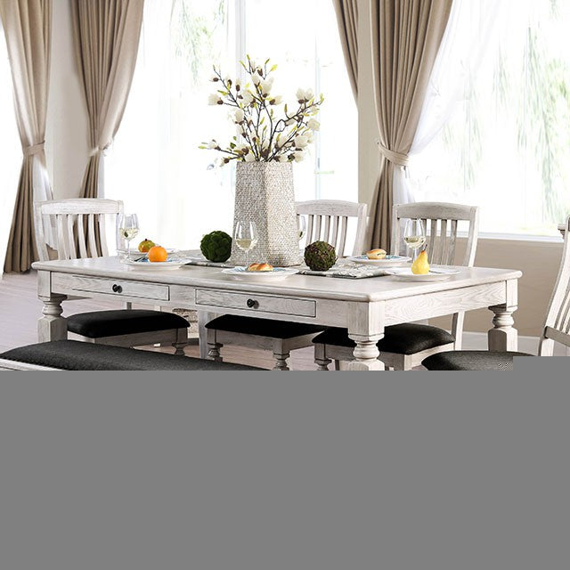 Georgia 6 Pc Dining Table Set with Bench