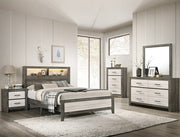 Crown Mark Furniture Rhett Queen Platform Bed in Gray image