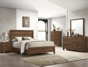 Crown Mark Millie King Panel Bed in Brown Cherry image