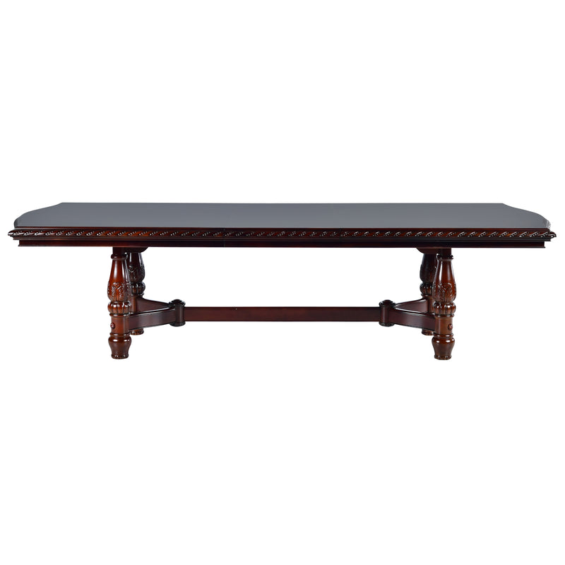 Steve Silver Antoinette Pedestal Dining Table in Brown Cherry