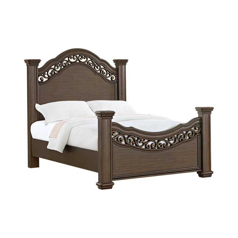 Brunswick Bedroom Set with 2 Nightstands in Mahogany