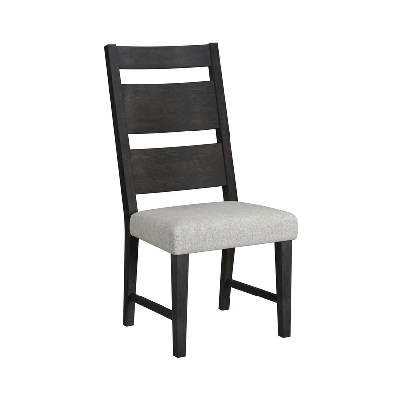 Jemma Wood Back Dining Side Chair with Beige Linen in Dark Espresso (2 Per Carton)
