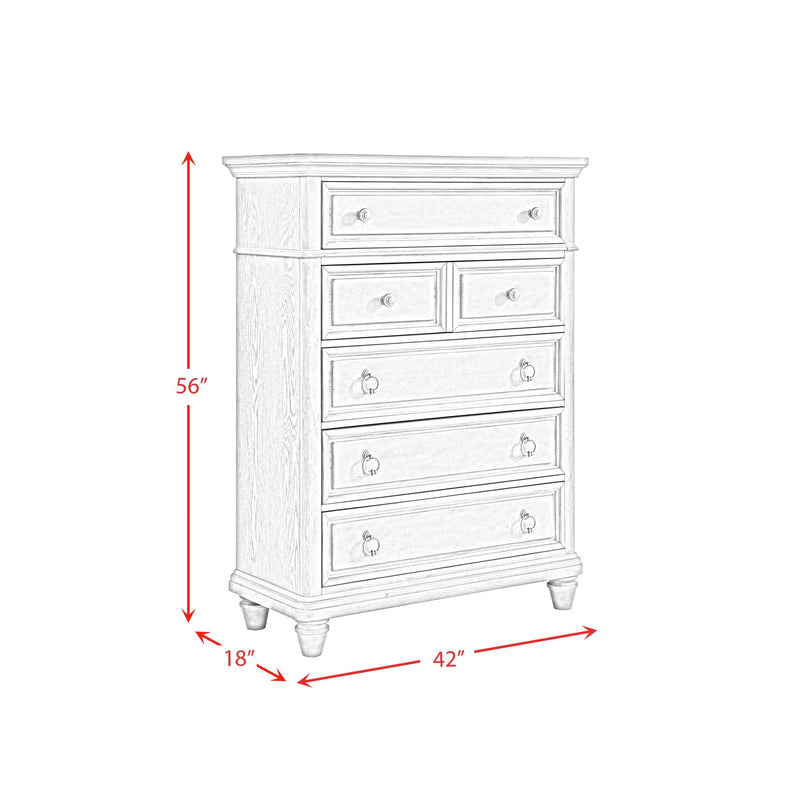 Whit-Ash Panel Bedroom Set in Light Grey