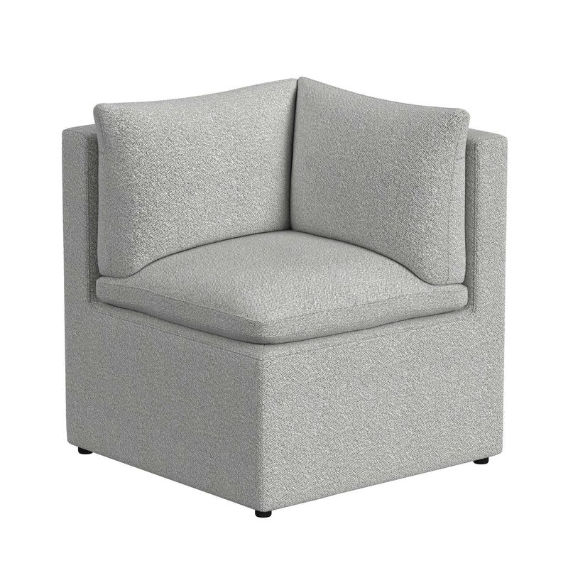 Portland UPH Corner Nook in Grey Boucle