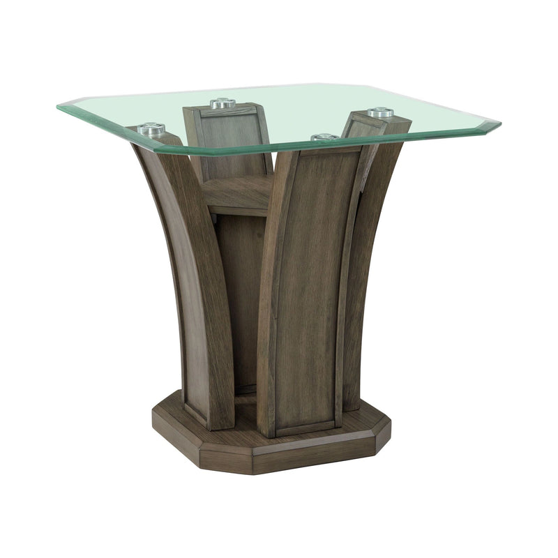 Dapper Square End Table Grey